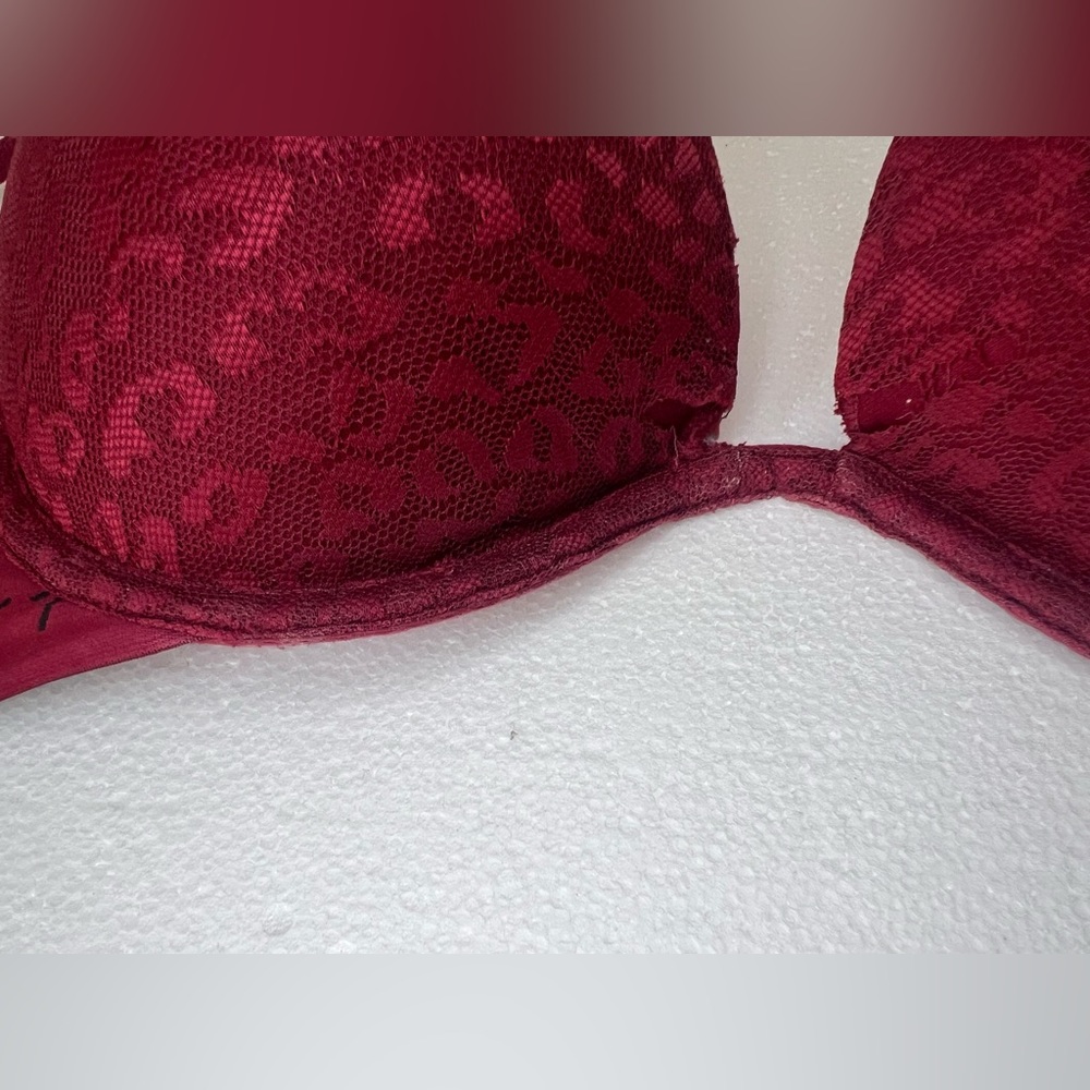 PINK Victoria's Secret Burgundy Lace Bra - Picture 6 of 7